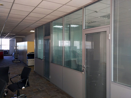Офисные перегородки, стекляные перегородки, цельностеклянные раздвижные двери